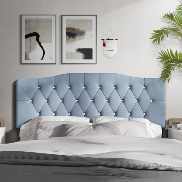 Silver deals upholstered headboard